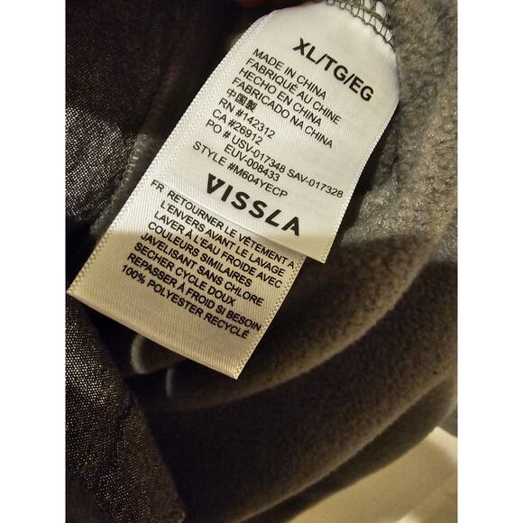 Vissla 1/4 Button Snap Pullover Hoodie Fleece Green Mens XL - Picture 6 of 11